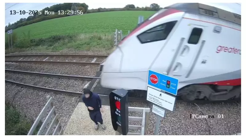 Daredevil Teenager Films Heart-Stopping Moment Inches From Speeding Train in Dangerous Social Media Game