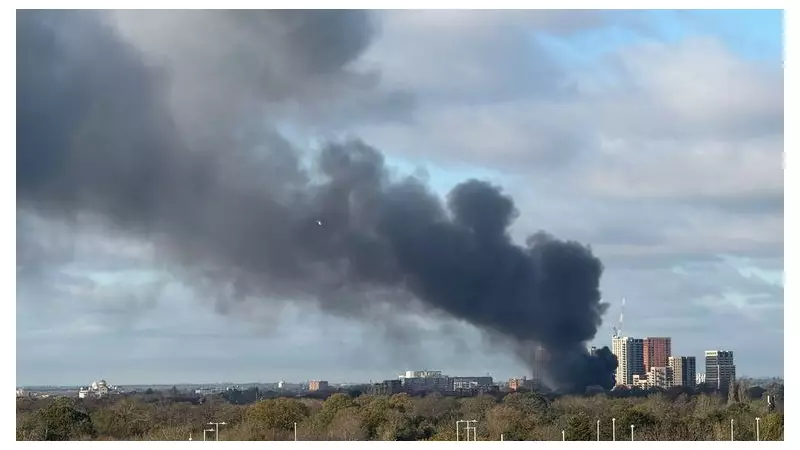 150 Firefighters Battle Major Warehouse Blaze in West London