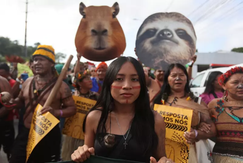 COP30 Protests Intensify: Giraffe Art & Tokyo Sunset in Daily Photos