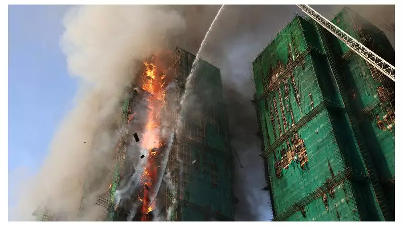 Four Dead in Hong Kong High-Rise Blaze as Fire Spreads via Bamboo Scaffolding