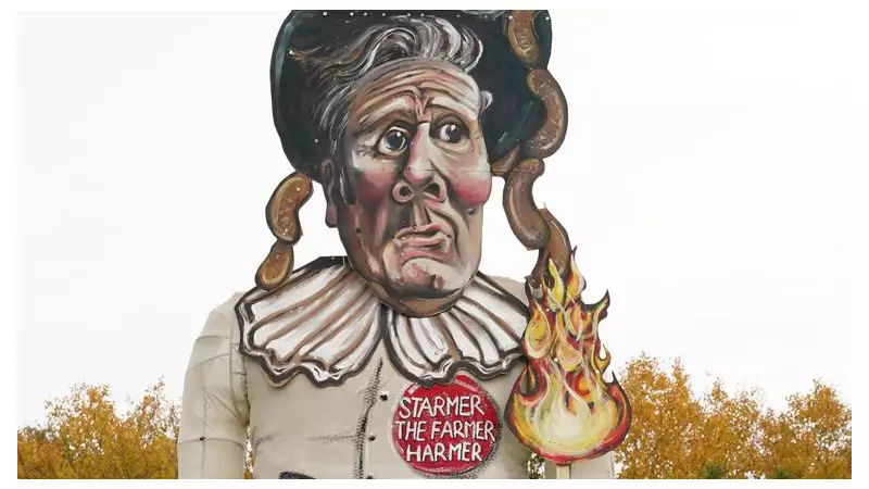 Giant Bonfire Effigy of Sir Keir Starmer Ignites Political Debate