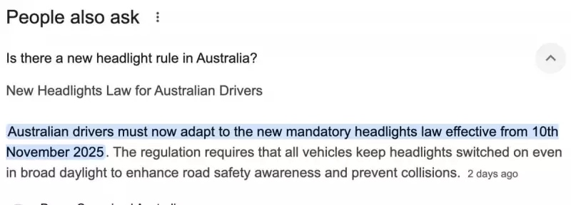 Google's AI Caught Spreading Dangerous Driving Myths About Australian Headlight Rules