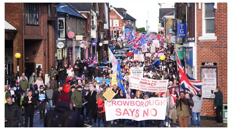 Hundreds March in Crowborough Against Army Barracks Asylum Plan