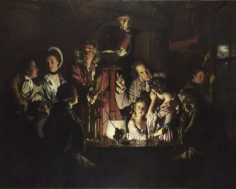 Joseph Wright's Air Pump: The Bird's Fate Revealed in 1768 Painting