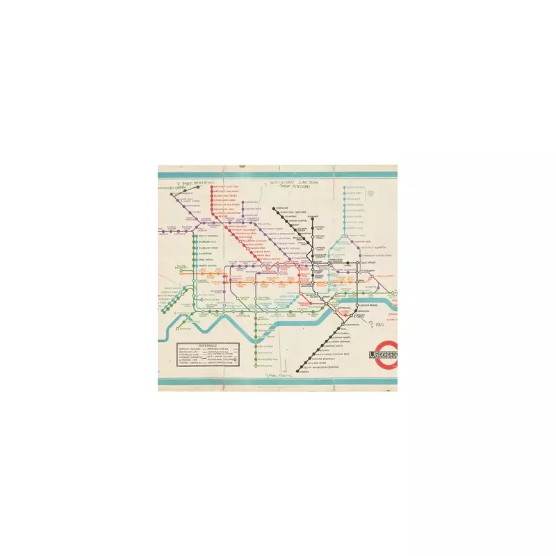 Rare 1932 London Tube Map Draft by Henry Beck Valued at £100k