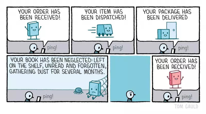 Tom Gauld's Hilarious Take on Online Book Shopping in New Cartoon