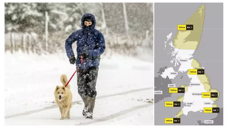 UK's Coldest Night Hits -12C as NHS Urges Penguin Walk on Ice