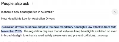 Google's AI Caught Spreading Dangerous Driving Myths About Australian Headlight Rules