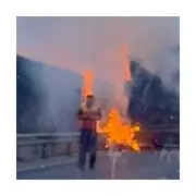 M4 Chaos: Huge Hay Bale Fire Brings Motorway to Standstill