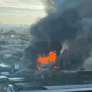 Major Southall warehouse fire: 100 firefighters battle blaze