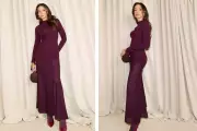 Michelle Keegan's Burgundy Dress Stuns Fans on Instagram