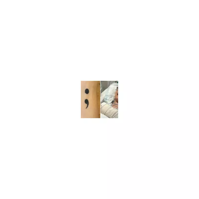 Tongue Cancer Surgery Moves Woman's Semicolon Tattoo From Arm to Mouth