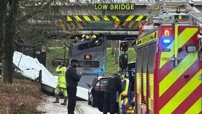 Eight Children Treated After Bus Roof Torn Off in Lancashire Bridge Crash
