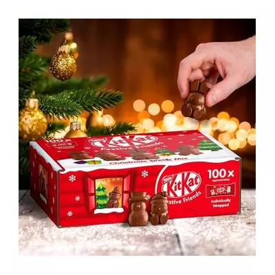 Festive KitKat Box Under £14 in Amazon Deal: 100 Chocolates for £13.09