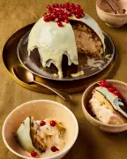 Skye McAlpine's Festive Desserts: Salted Caramel Zuccotto & Pomegranate Campari Jelly