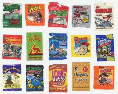Forgotten crisp packets from 1970-2000 reveal UK's alternative design history