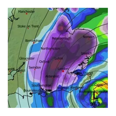 London Braces for Snow Wall: Friday Freeze Forecast by WX Charts