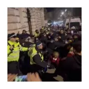 Four Injured as Protests Turn Violent Outside Iranian Embassy in London