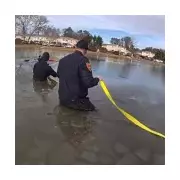 Quick-Thinking Police Rescue 8-Year-Old Boy from Frozen Pond on Christmas Day