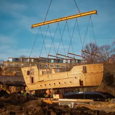 Giant 17-Meter Ship Arrives at West London Park for £3 Million Playground Revamp