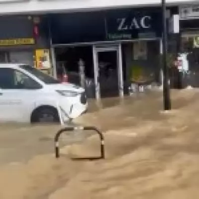 London Businesses Devastated as Burst Water Main Floods Streets with Brown Water