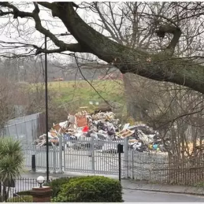 North London's West Reservoir Threatened by Expanding Illegal Rubbish Dump