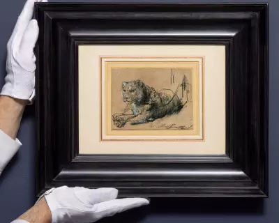 Rembrandt's Lion Drawing Sells for $18m at New York Auction for Conservation