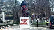 Churchill Statue Defaced in Parliament Square with 'Zionist War Criminal' Graffiti