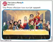 Ella Baron's 'Last Supper' Cartoon Satirises Keir Starmer's Leadership