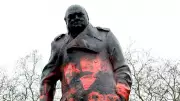 Man Charged for Defacing Churchill Statue with 'Zionist War Criminal' Graffiti