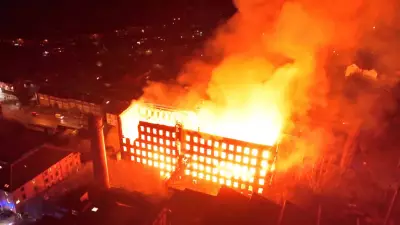 Historic Staffordshire Silk Mill Engulfed in Devastating Blaze