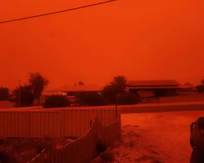 Iron-Rich Dust Storm Paints Western Australia Sky Blood Red Before Cyclone