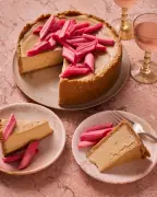 Benjamina Ebuehi's Caramelised White Chocolate Rhubarb Cheesecake Recipe