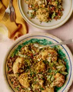 Georgina Hayden's Roasted Cauliflower with Lentils and Chorizo Recipe
