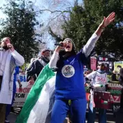 Hundreds March in London Protesting US-Israel Attacks on Iran