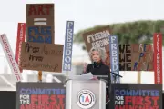 Jane Fonda Leads Rally Against Trump's Crackdown on Arts and Media in Washington