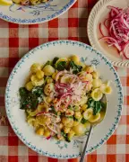 Joe Woodhouse's Quick Orecchiette and Polenta Chips with Chickpeas Recipes