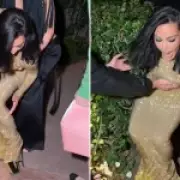 Kim Kardashian's Painful Heel Fall at Oscars After-Party Goes Viral