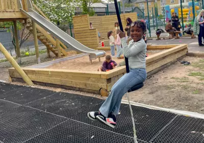 Adventure Playground Gets Zip Line and Stage in Community Celebration