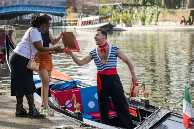 Strictly Star Vito Coppola Delivers Pizza by Gondola in Little Venice
