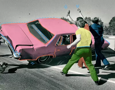 Teen's Car Dangles on Highway, Truckers Perform Heroic Rescue