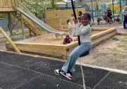 Adventure Playground Gets Zip Line and Stage in Community Celebration