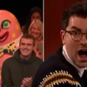 Claudia Winkleman's Show Hits Peak TV with Mr Blobby's Dan Levy Surprise