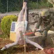 Israeli Soldier's Sledgehammer Attack on Jesus Statue Sparks Global Outrage