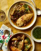 Thomasina Miers' Aromatic Chicken Pot-au-Feu with Wild Garlic Pesto