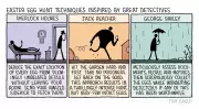 Tom Gauld's Detective-Inspired Easter Egg Hunt Techniques Revealed