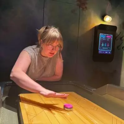 Electric Shuffle in Canary Wharf: High-Tech Shuffleboard Fun