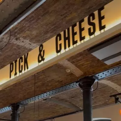 I visited London's cheese conveyor belt restaurant Pick & Cheese