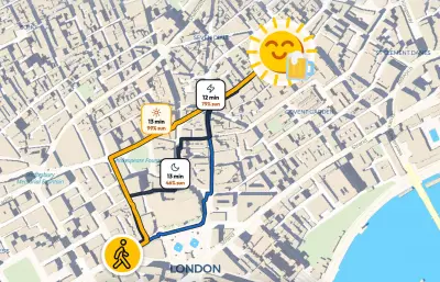 New Sun Paths Feature Shows Sunniest Walking Routes in London