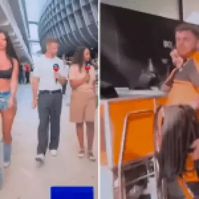 Sky Cameraman Goes Viral for Distraction by Glamorous Fan at Miami Grand Prix